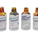 Wellness Value Pack 16 oz Bottles, Vitamin D, Vitamin C, Multi Vitamin, B12 Tropical Blast
