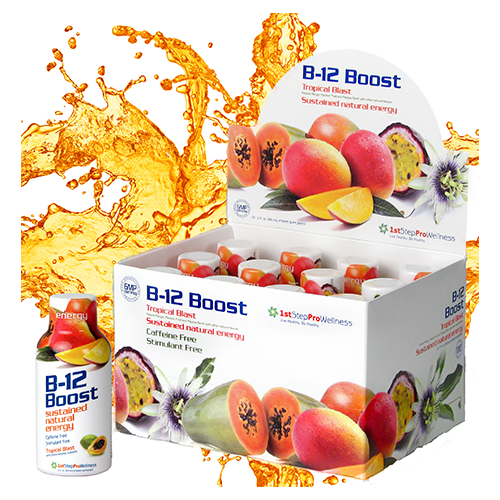 Liquid B12 Boost Tropical Blast- 2oz; 12 pack 1st Step ProWellness Liquid B12 Boost Tropical Blast- 2oz; 12 pack 1st Step ProWellness