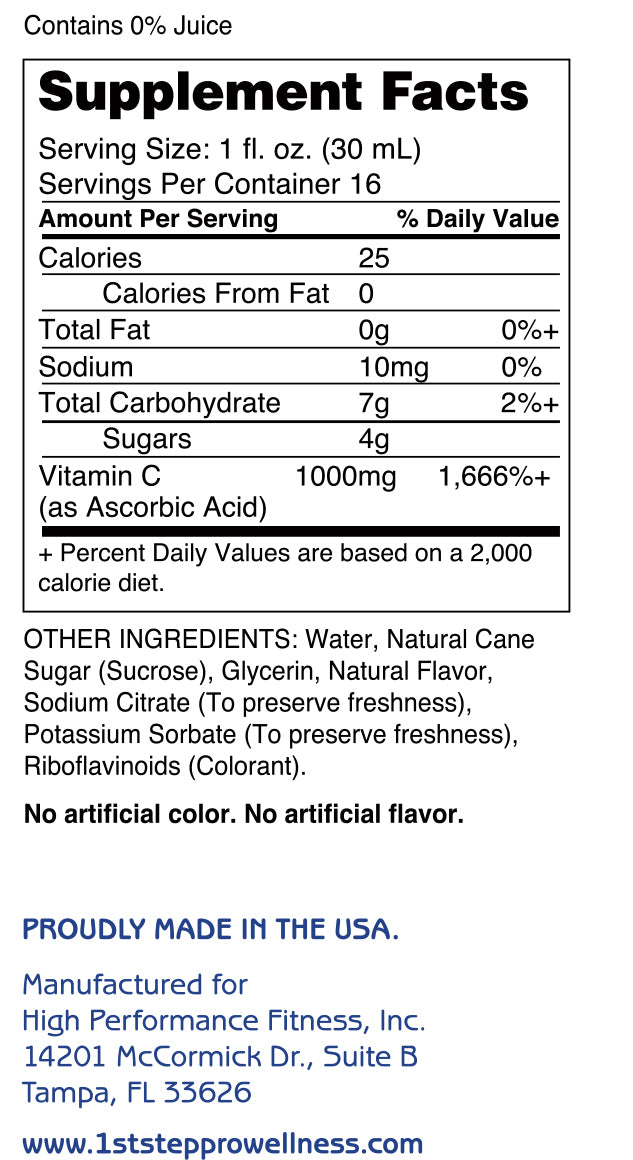 Vitamin C Supplement Panel- 1st Step ProWellness