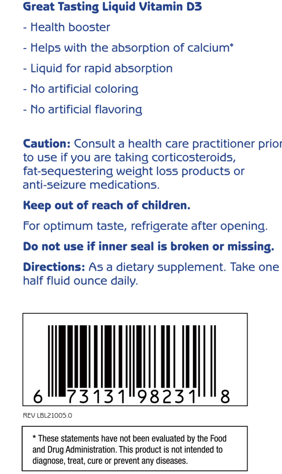 Vitamin D3 Mixed Berry Directions; 1st Step ProWellness