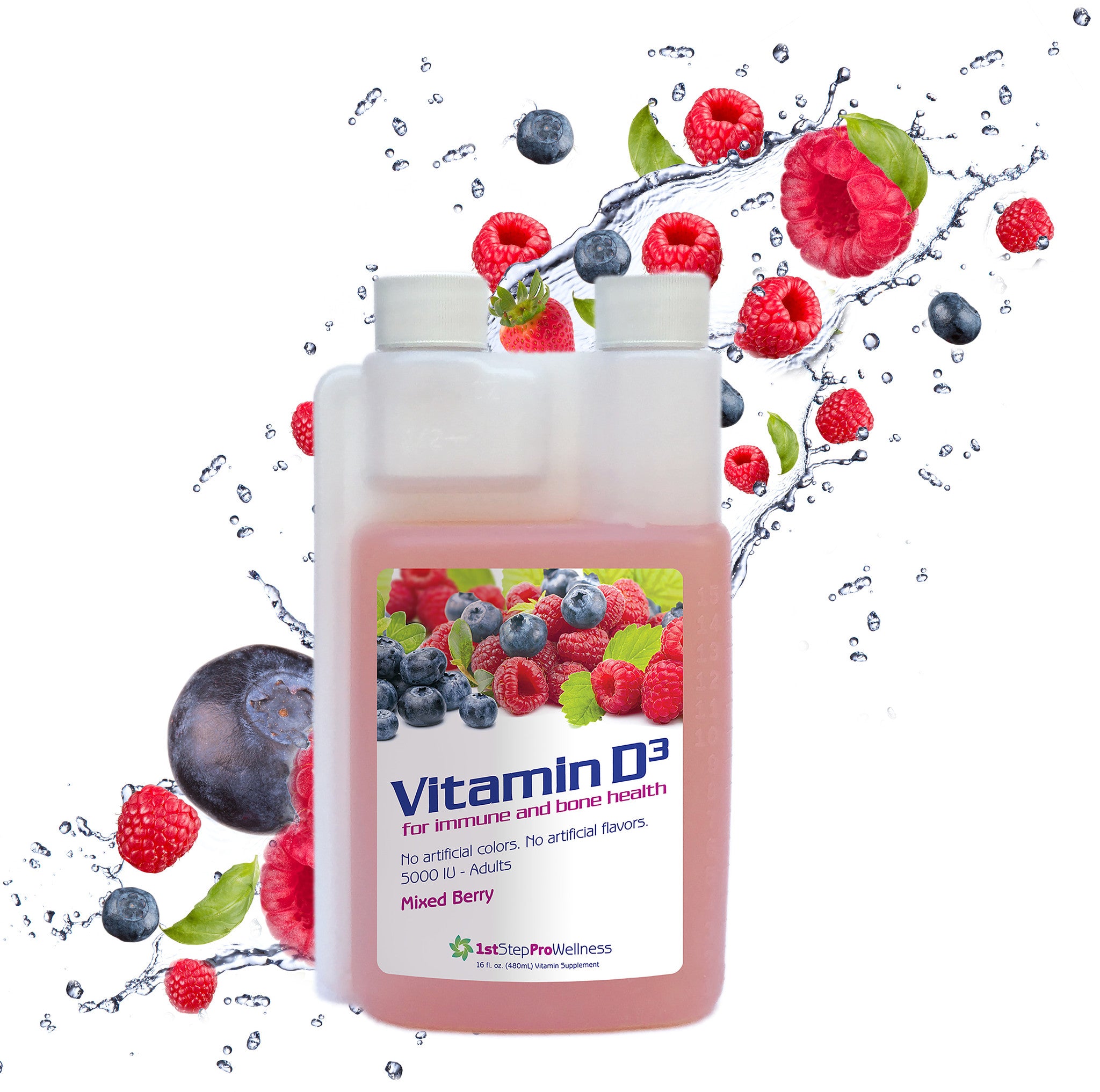 Pyrocellnesis Vitamin D3 - 5000IUs - Mixed Berry – 1st Step ProWellness